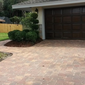 Cambridge Style Paver Driveway and Walkways in Harvest Blend 3 Piece Pattern